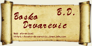 Boško Drvarević vizit kartica